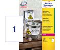 Label, Polyester, 297 x 210mm, 100x 1pcs, White